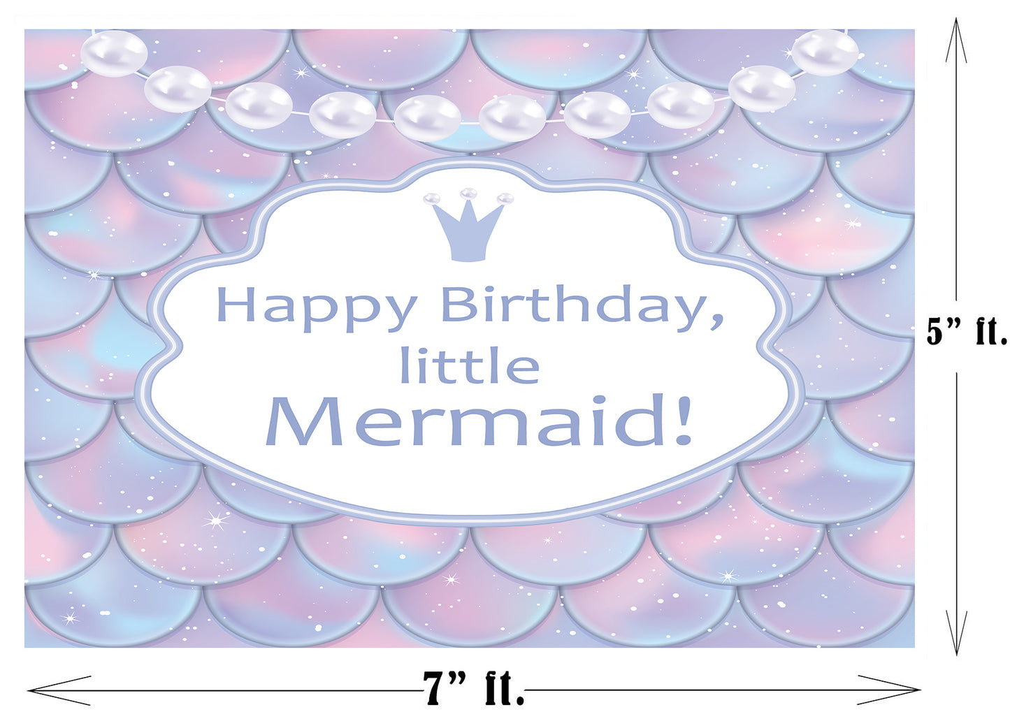Mermaid Theme Birthday Party Backdrop