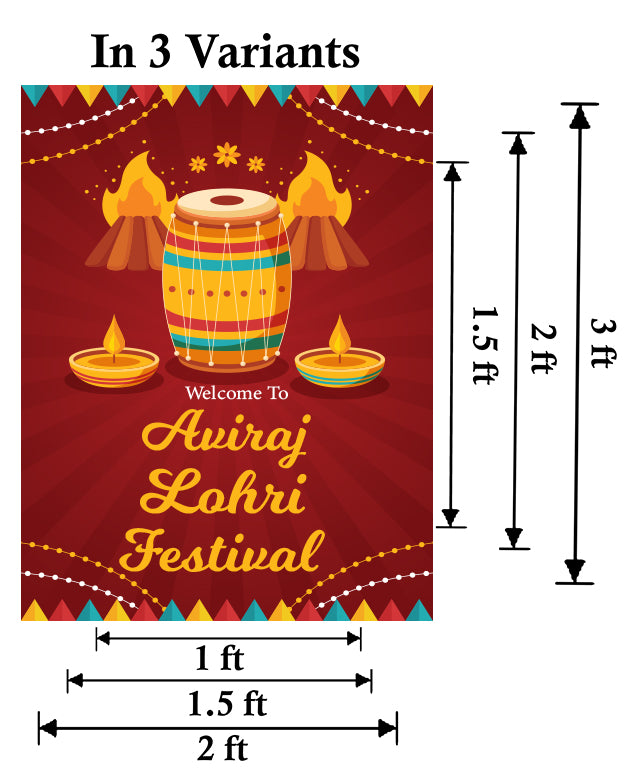 Lohri Party Welcome Board for Kids