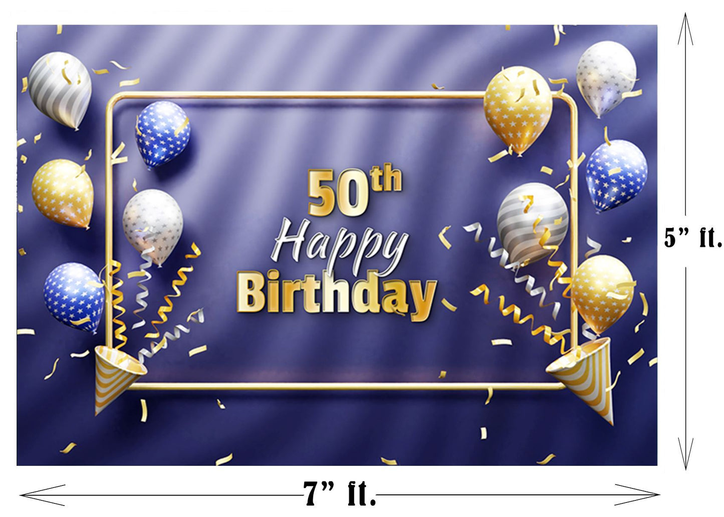 50th Birthday Party Backdrop