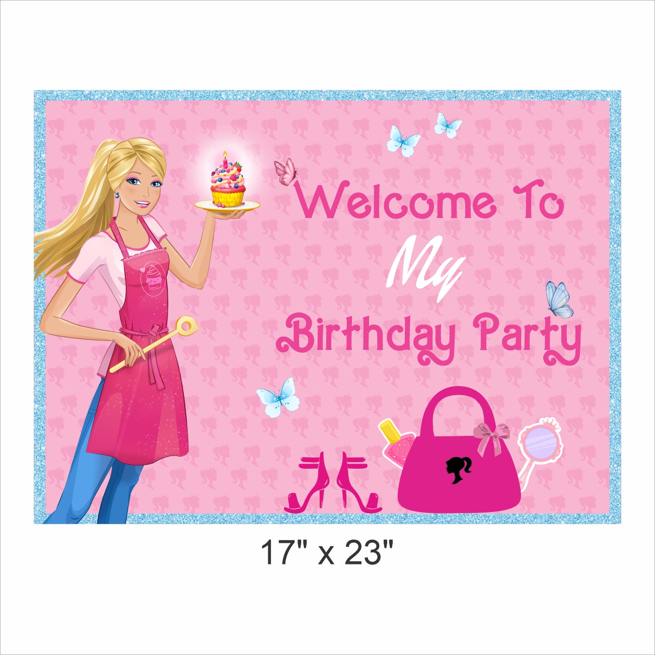 Barbie Birthday Party Welcome Board