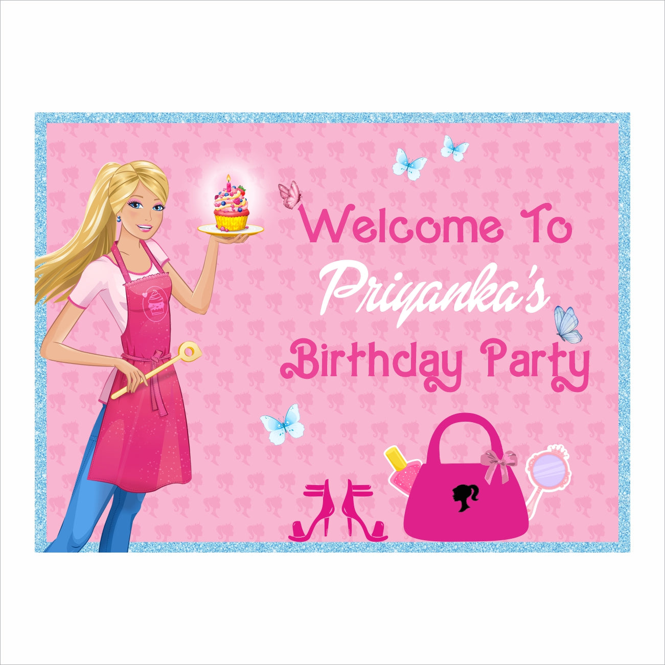 Barbie Birthday Party Welcome Board