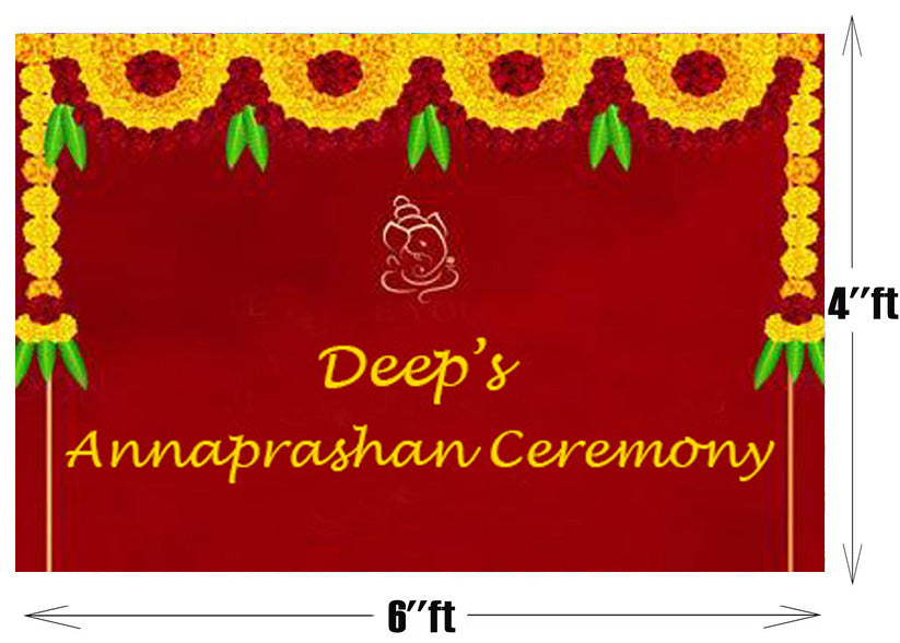 Annaprashan Ceremony Decoration Backdrop Banner For Kid