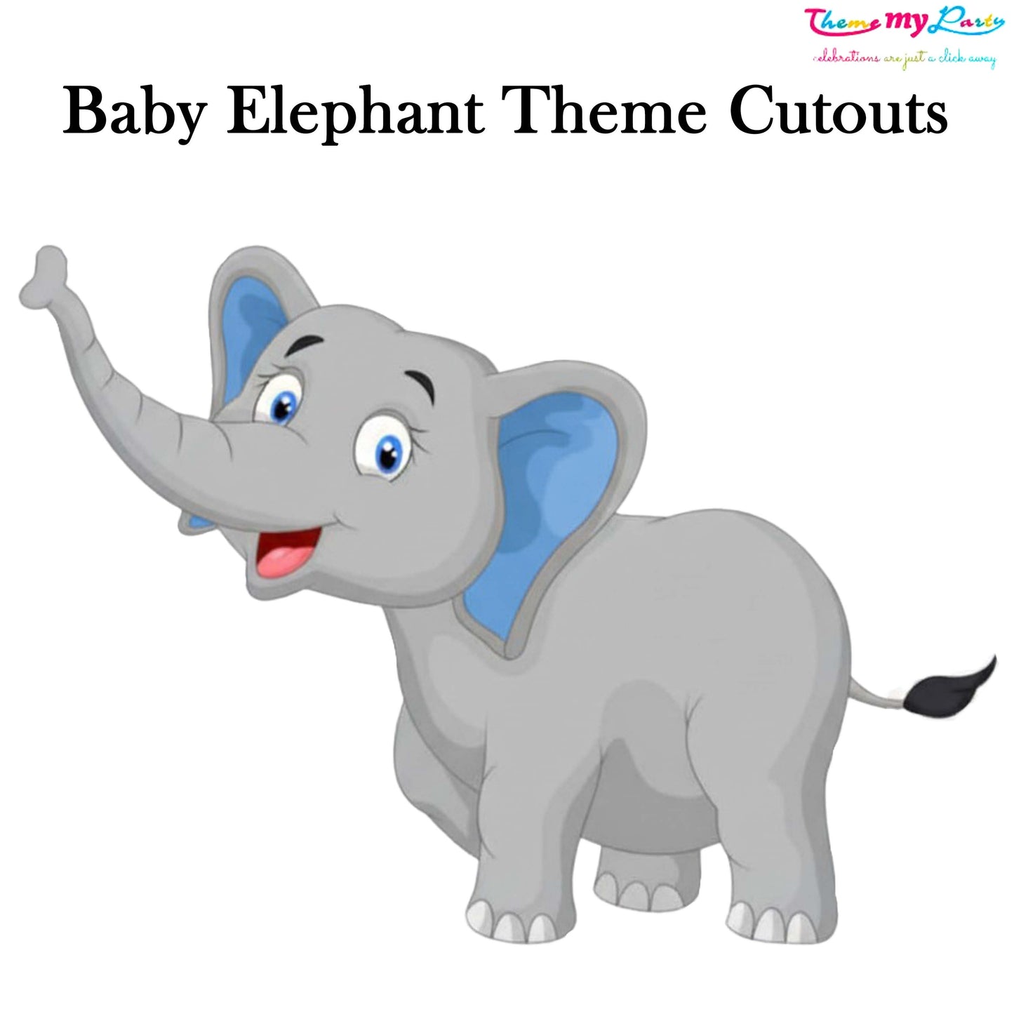 Baby Elephant Theme Birthday Party Cutout