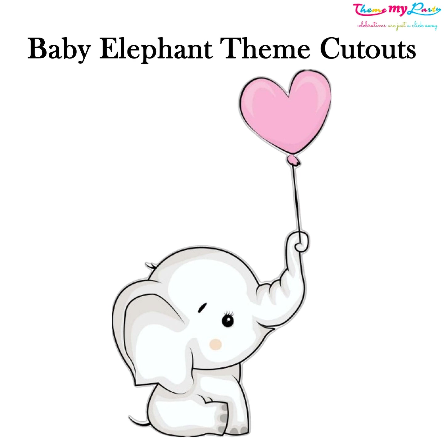 Baby Elephant Theme Birthday Party Cutout
