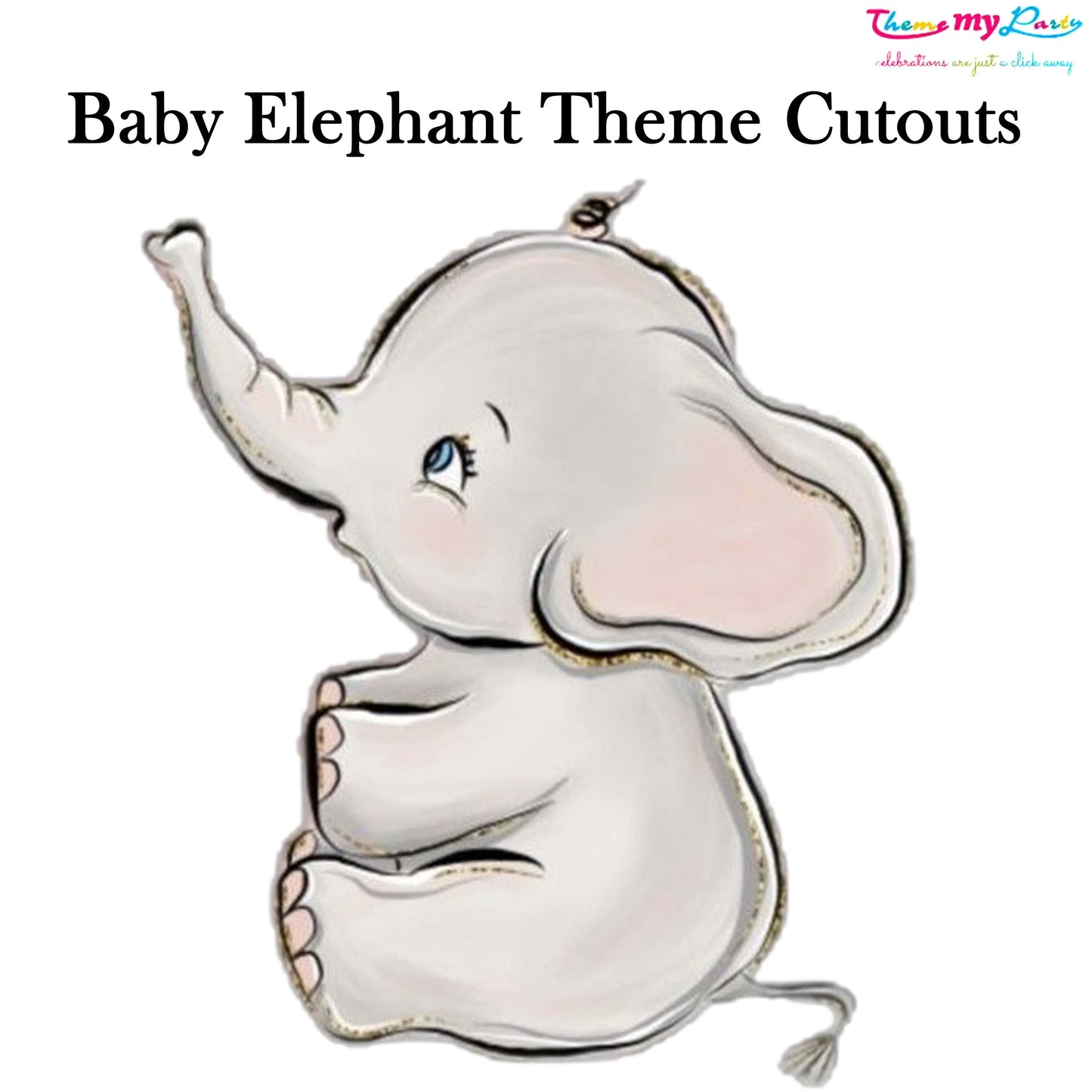 Baby Elephant Theme Birthday Party Cutout