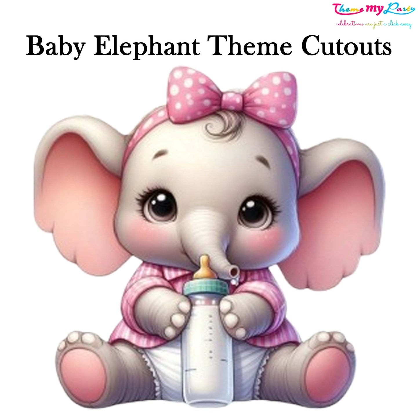 Baby Elephant Theme Birthday Party Cutout