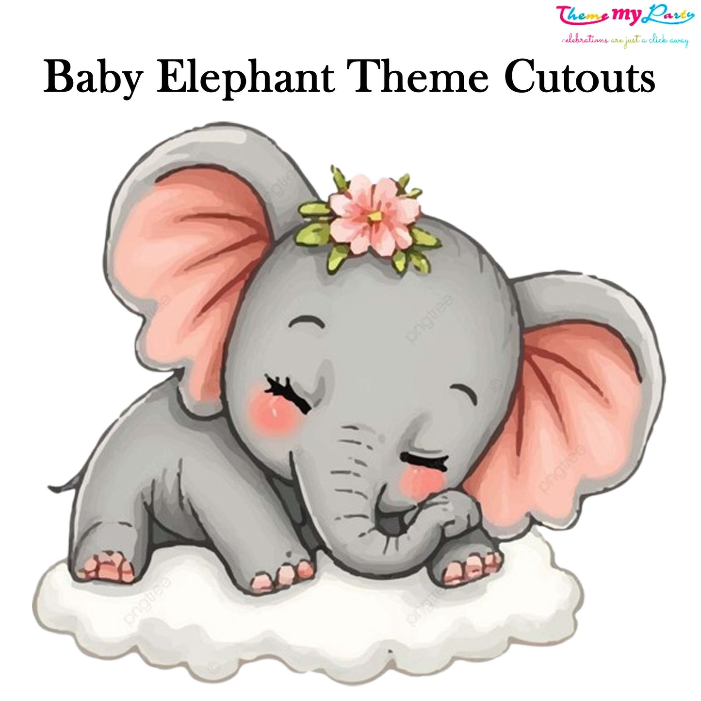 Baby Elephant Theme Birthday Party Cutout