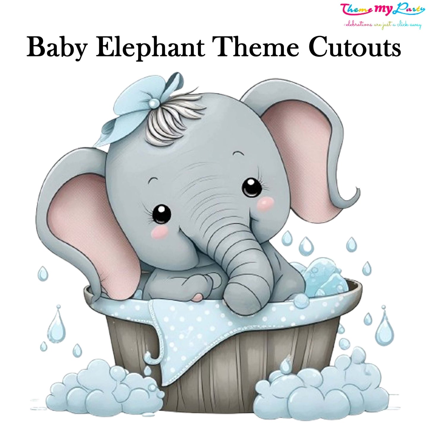 Baby Elephant Theme Birthday Party Cutout