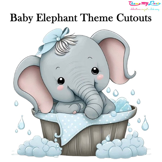 Baby Elephant Theme Birthday Party Cutout