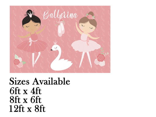 Ballerina Theme Birthday Cake Table Cover