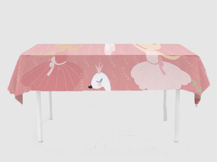 Ballerina Theme Birthday Cake Table Cover