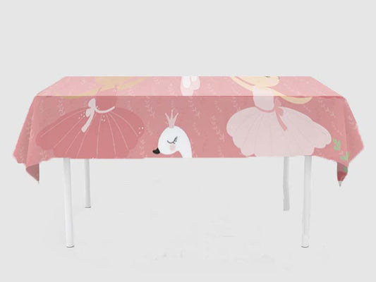 Ballerina Theme Birthday Cake Table Cover