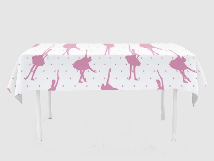 Ballerina Theme Birthday Cake Table Cover
