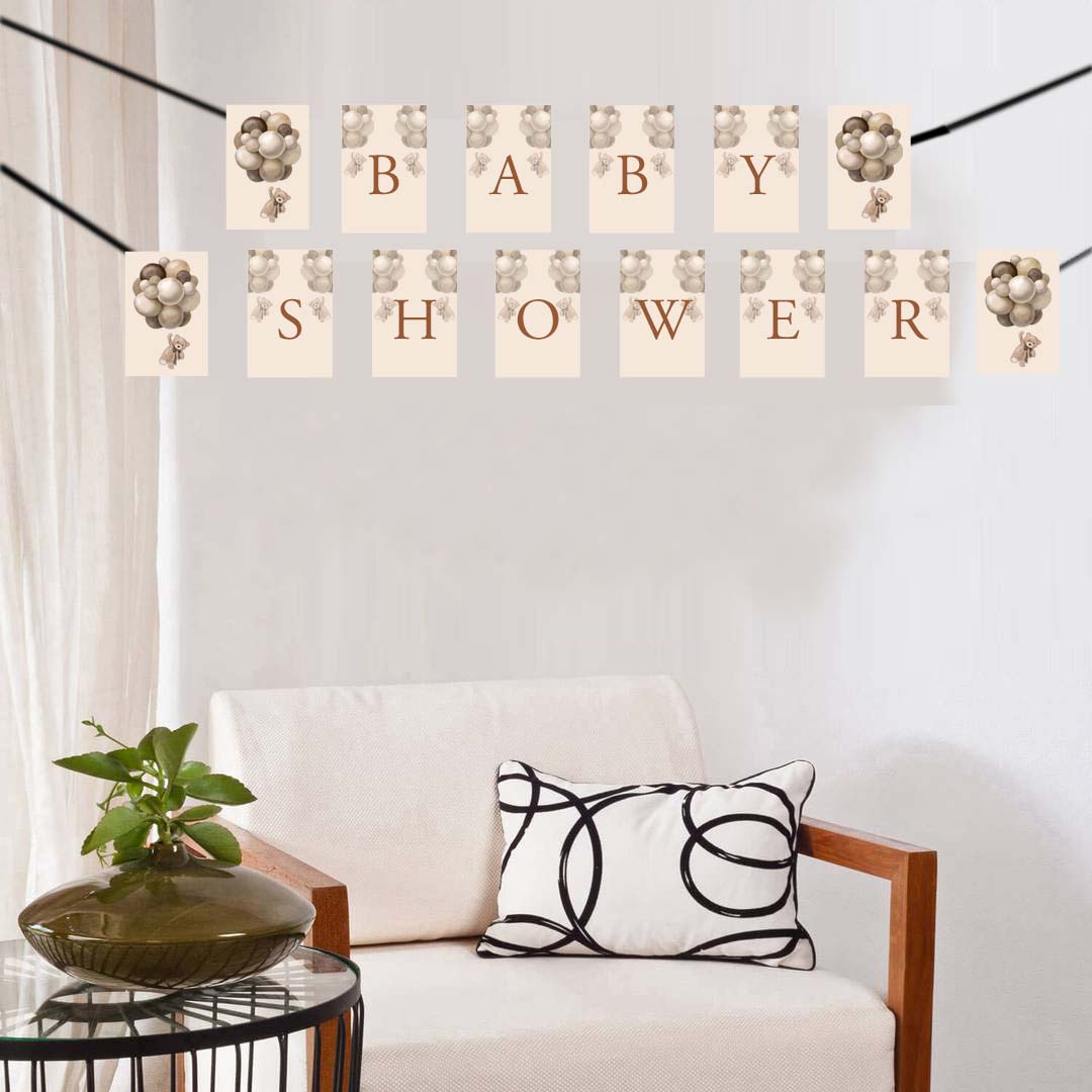 We Can Bearly Wait Baby Shower Party Banner for Decoration