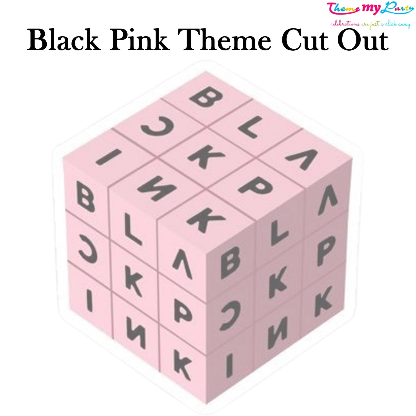 Black Pink Theme Birthday Party Cutout