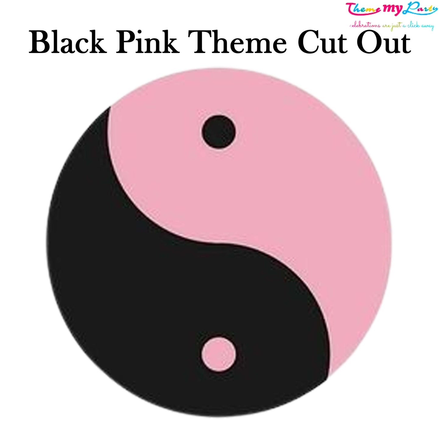 Black Pink Theme Birthday Party Cutout
