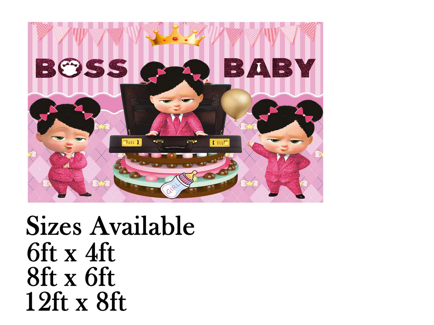Boss Baby Theme Birthday Cake Table Cover