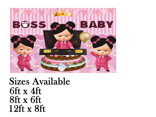 Boss Baby Theme Birthday Cake Table Cover