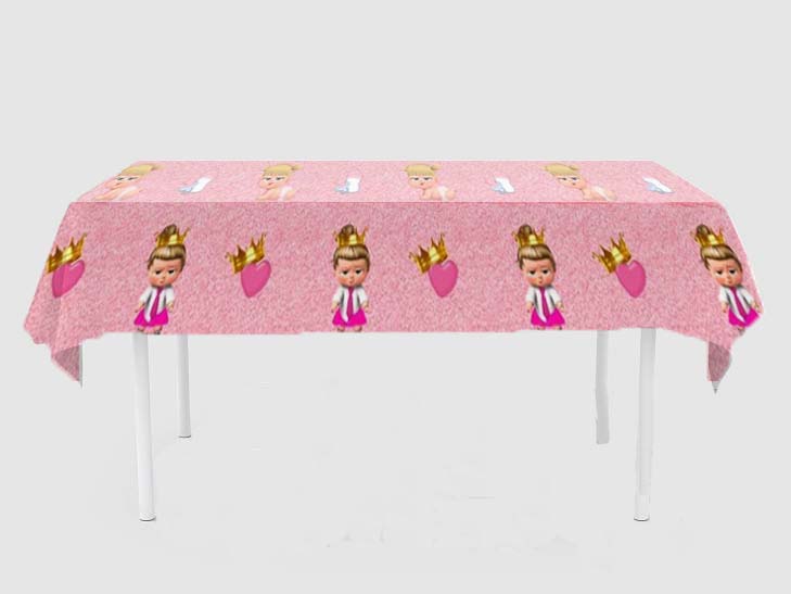 Boss Baby Theme Birthday Cake Table Cover