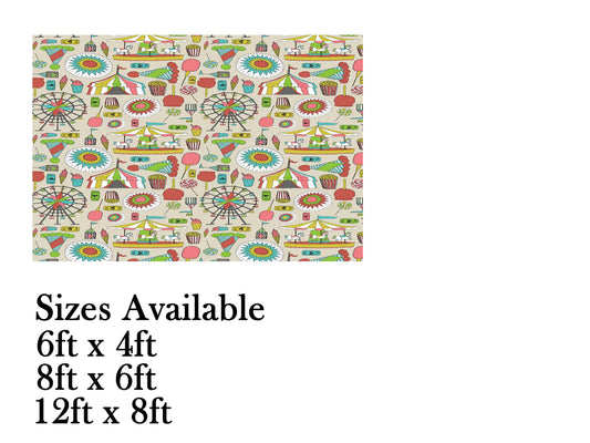 Carnival Theme Birthday Cake Table Cover