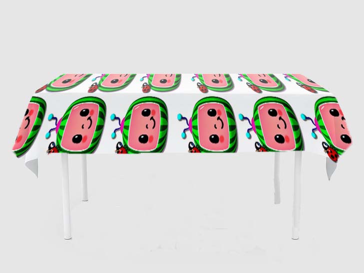 Cocomelon Theme Birthday Cake Table Cover