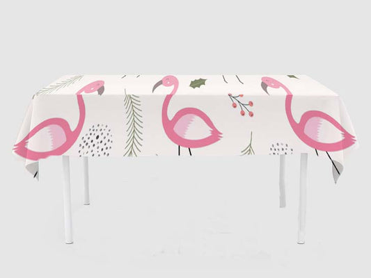 Flamingo Theme Birthday Cake Table Cover
