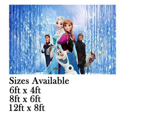 Frozen Theme Birthday Cake Table Cover