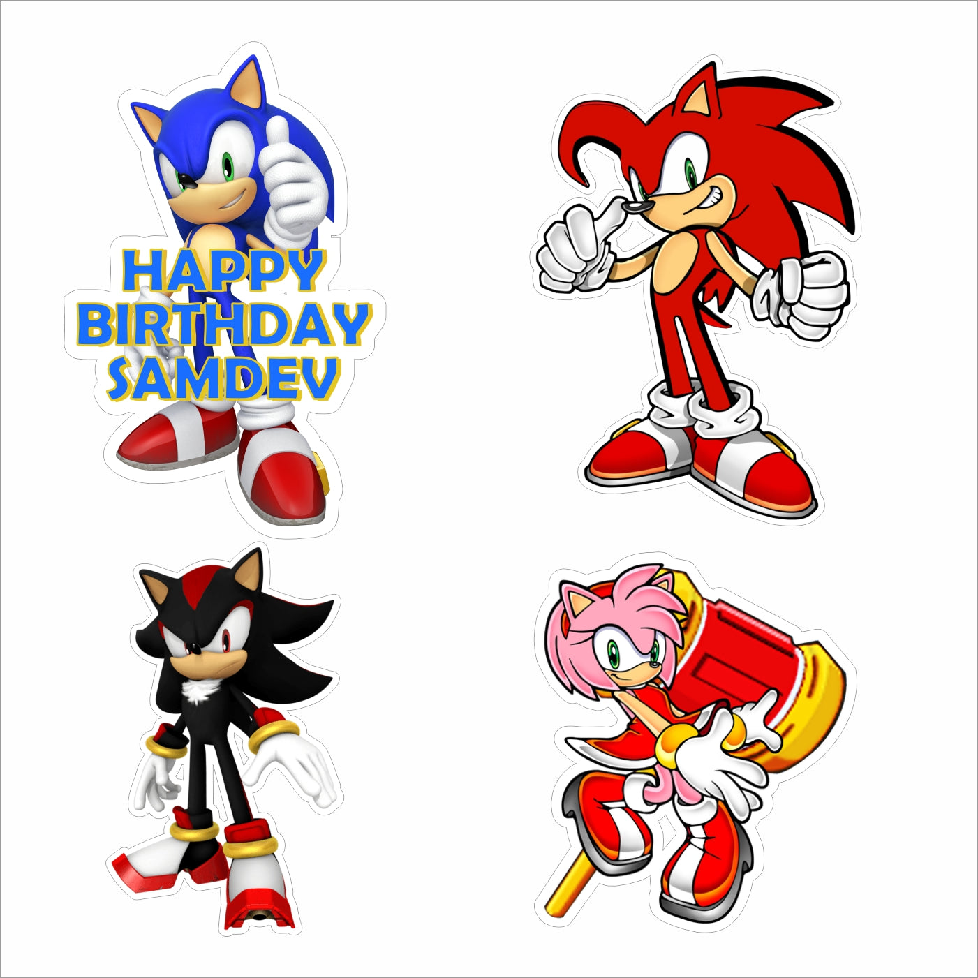 Sonic Theme Birthday Party Hanging Set for Decoration