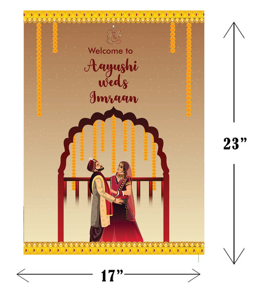 Wedding Ceremony Theme Party Welcome Board