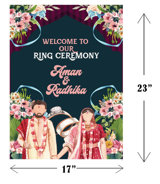 Wedding Ceremony Theme Party Welcome Board