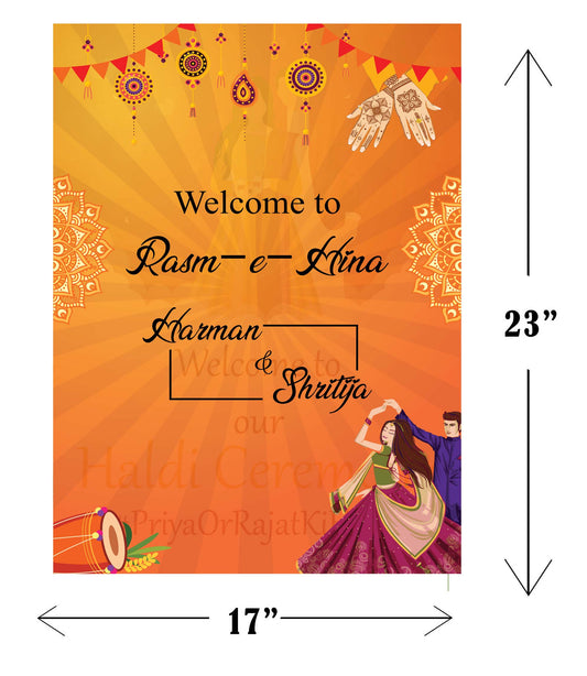 Wedding Ceremony Theme Party Welcome Board