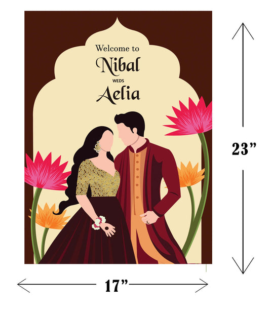 Wedding Ceremony Theme Party Welcome Board