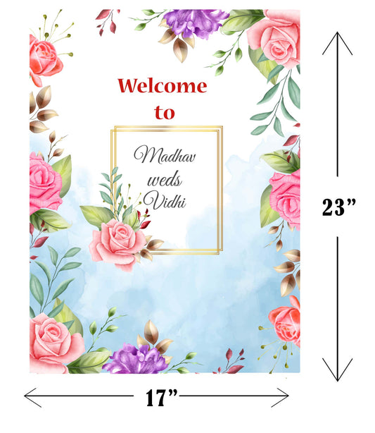 Wedding Ceremony Theme Party Welcome Board