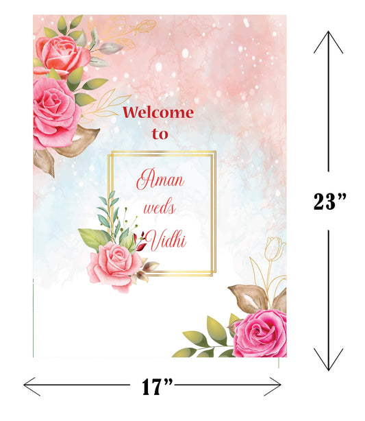 Wedding Ceremony Theme Party Welcome Board