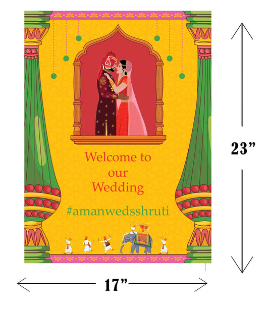 Wedding Ceremony Theme Party Welcome Board