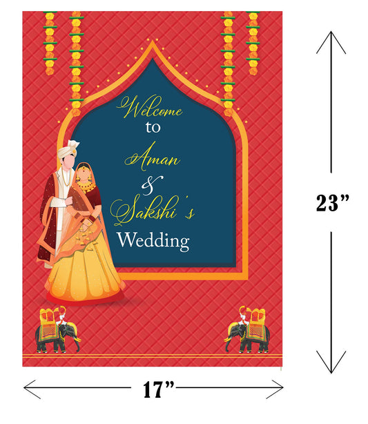 Wedding Ceremony Theme Party Welcome Board