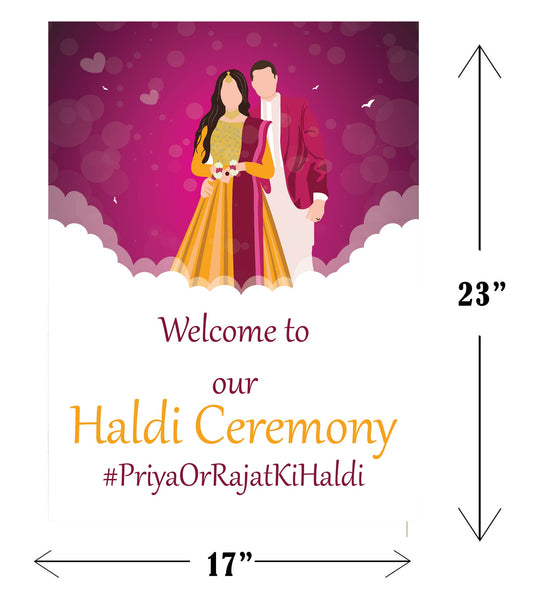 Wedding Ceremony Theme Party Welcome Board