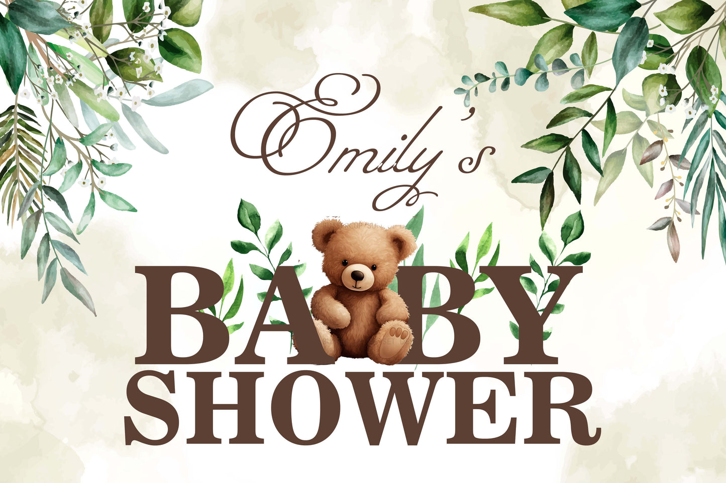 We Can Bearly Wait Theme Baby Shower Party Decoration Backdrop