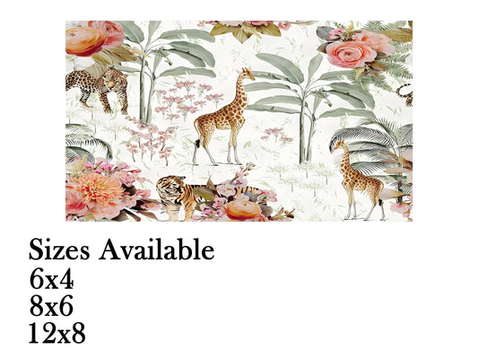 Jungle Theme Birthday Cake Table Cover