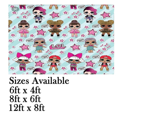 LOL Theme Birthday Cake Table Cover