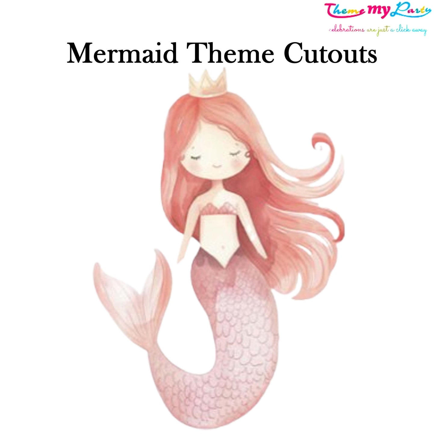 Mermaid Theme Birthday Party Cutout