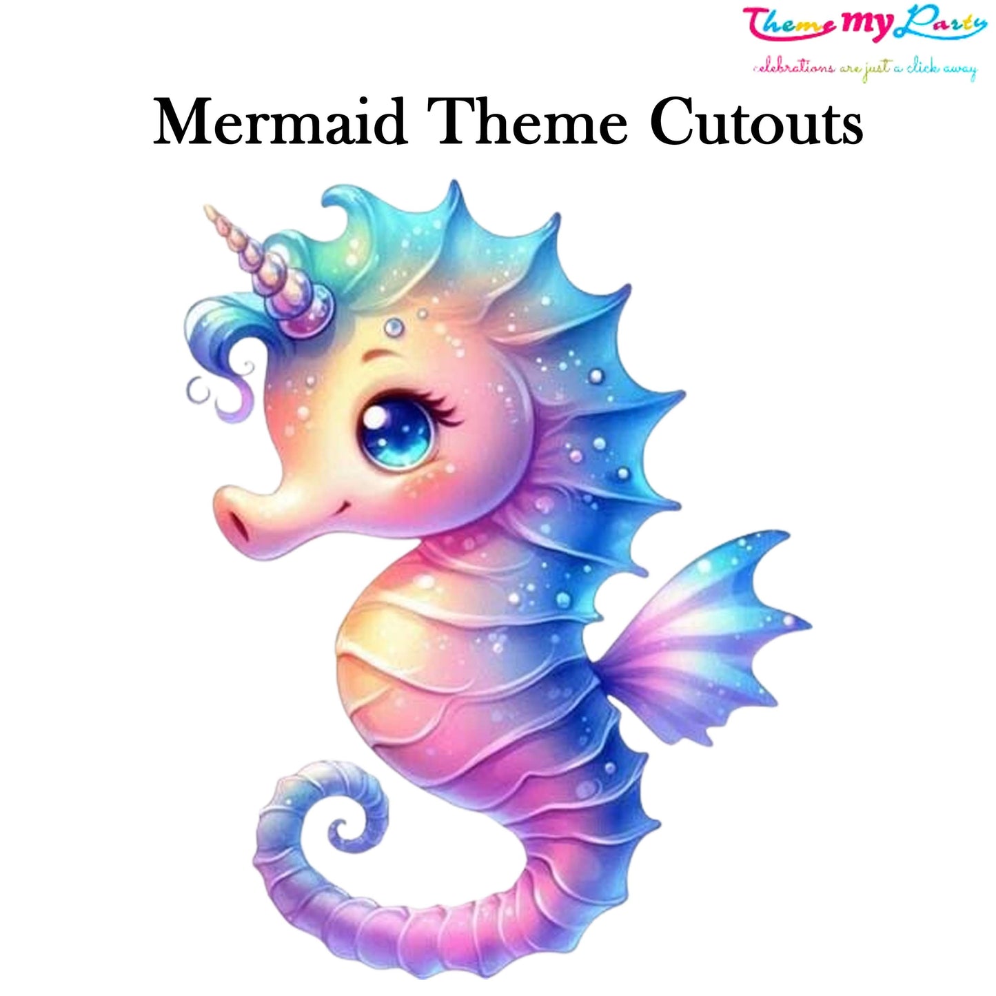 Mermaid Theme Birthday Party Cutout