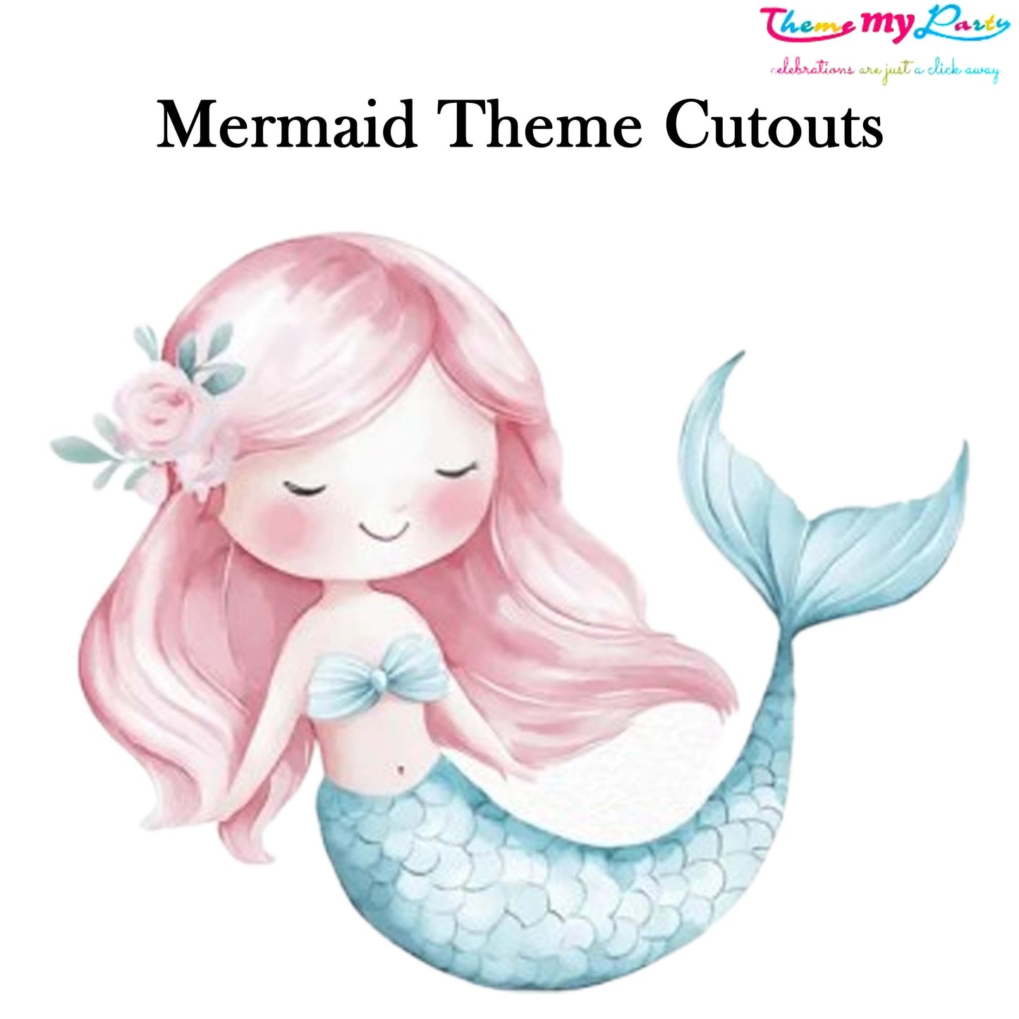 Mermaid Theme Birthday Party Cutout