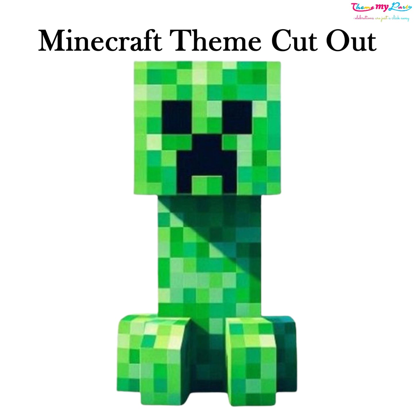 Minecraft Theme Birthday Party Cutout