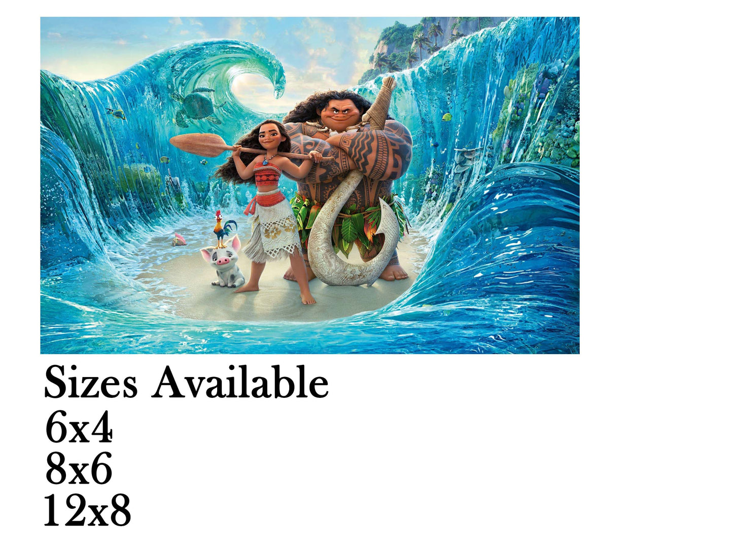 Moana Theme Birthday Cake Table Cover