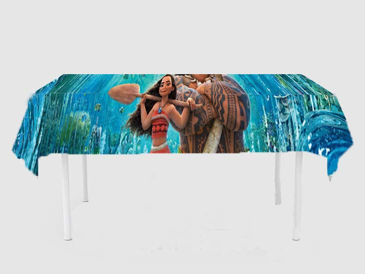 Moana Theme Birthday Cake Table Cover