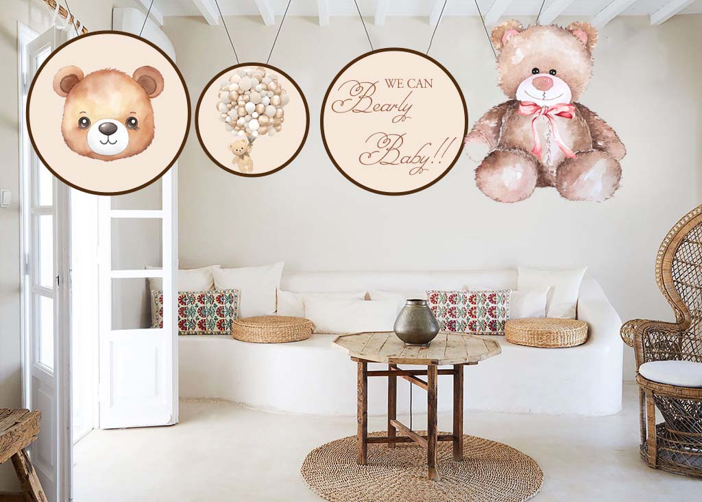 We Can Bearly Wait Baby Shower Party Theme Hanging Set for Decoration