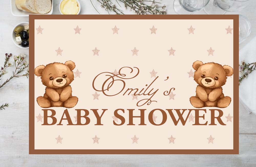 We Can Bearly Wait Baby Shower Table Mats for Decoration