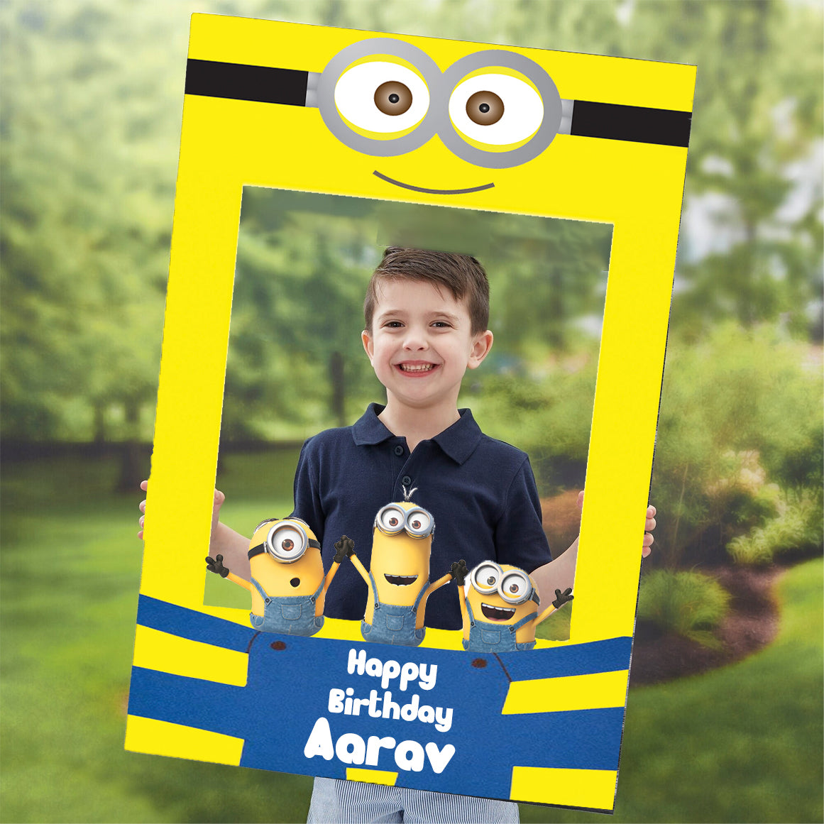 Minnion Theme Birthday Party Selfie Photo Booth Frame