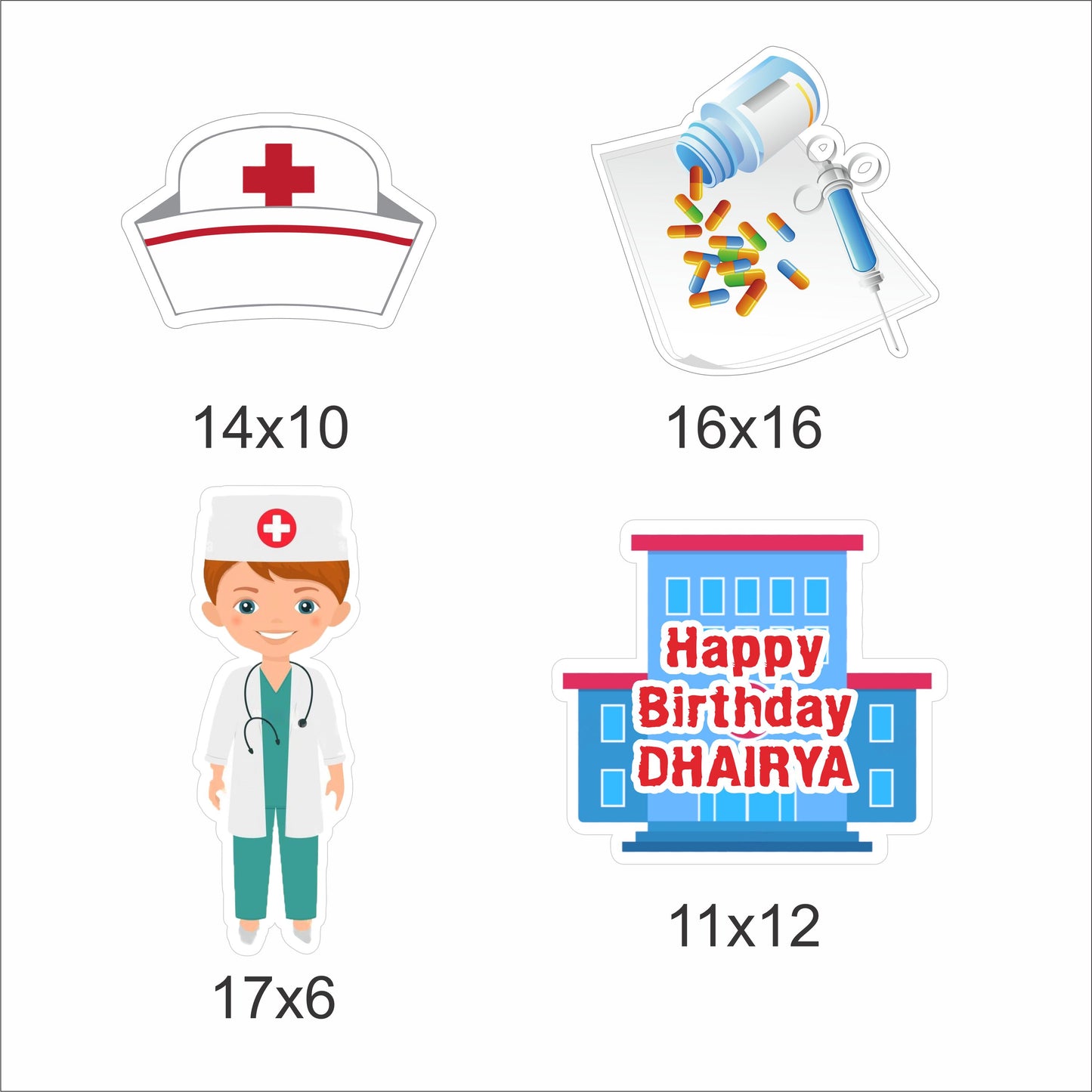 Doctor Theme Birthday Party Cutouts